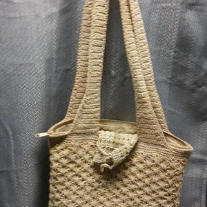 CHATEAU Macramé Tan Hobo Bag with eye glass Holder